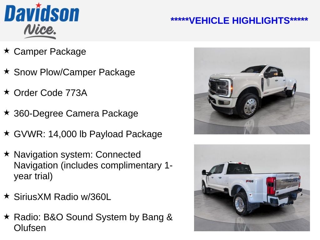 2024 Ford F-450SD Platinum DRW