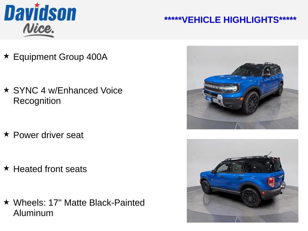 2025 Ford Bronco Sport Badlands