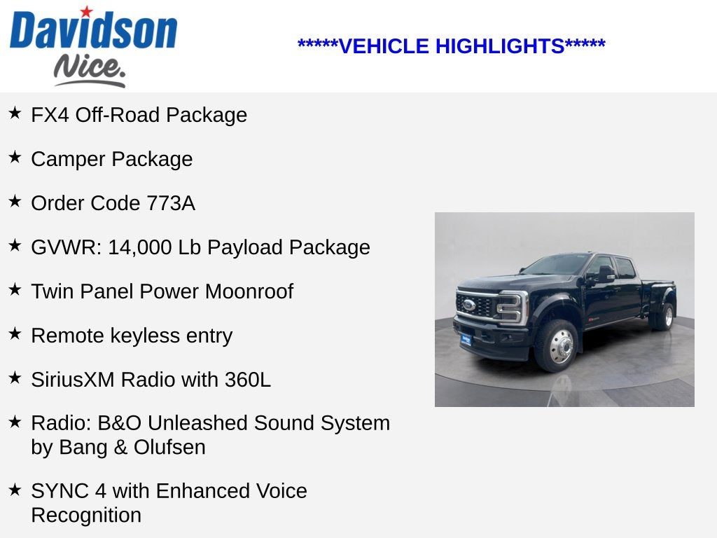 2025 Ford F-450SD Platinum DRW