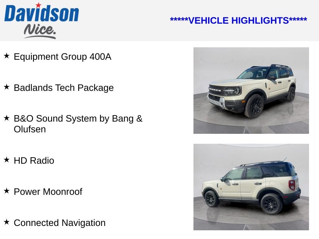 2025 Ford Bronco Sport Badlands