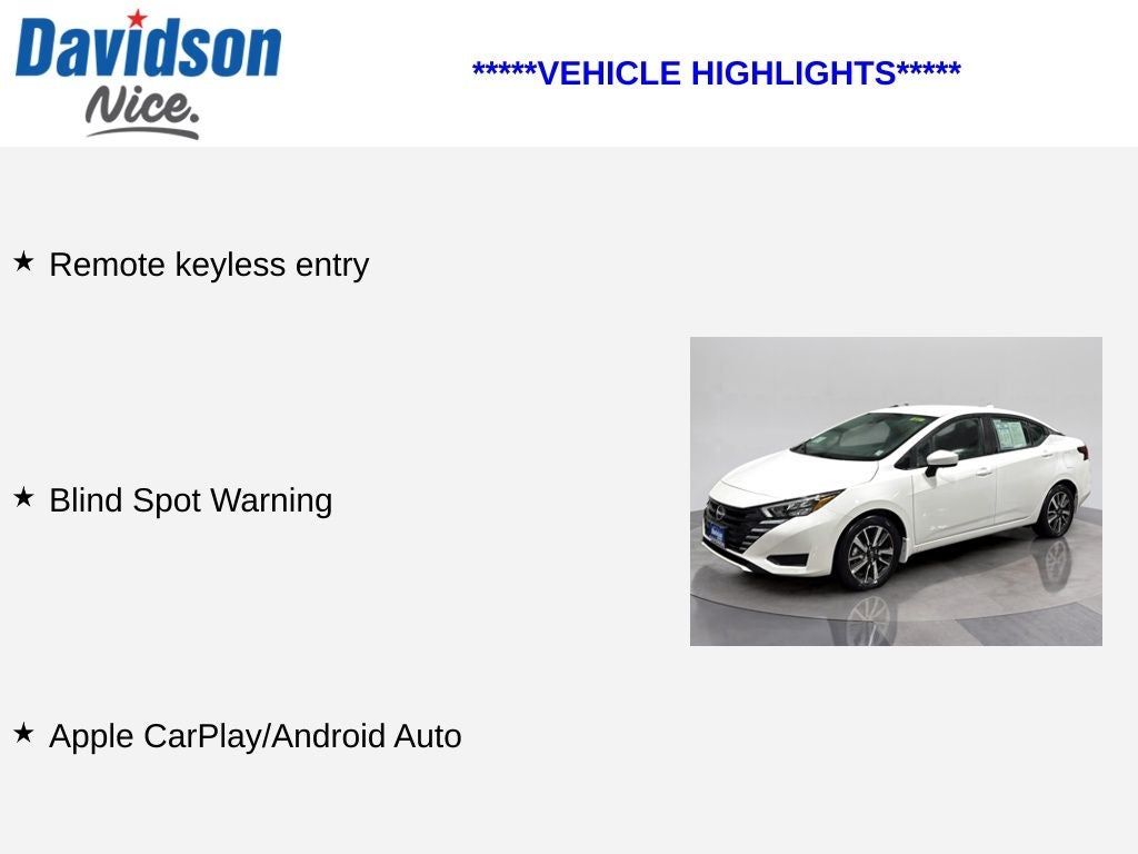 2025 Nissan Versa 1.6 SV