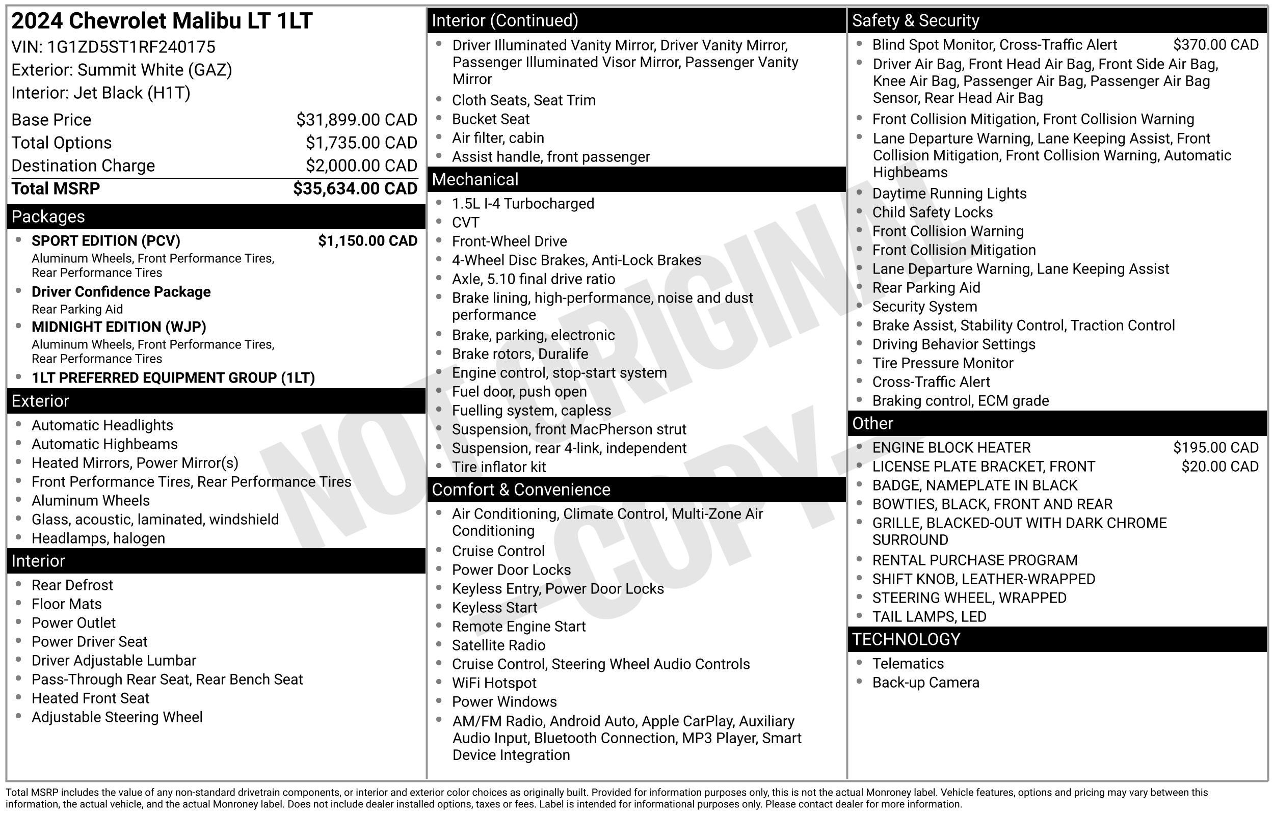 2024 Chevrolet Malibu 1LT
