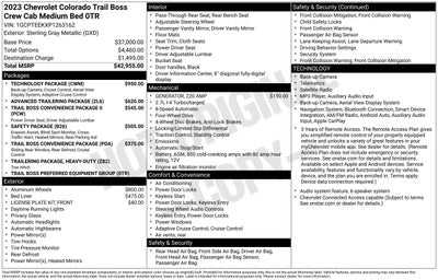 2023 Chevrolet Colorado 4WD Trail Boss