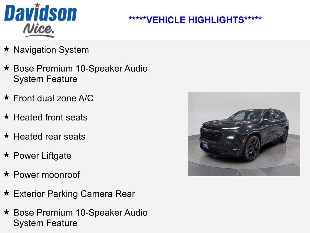 2024 Chevrolet Traverse RS