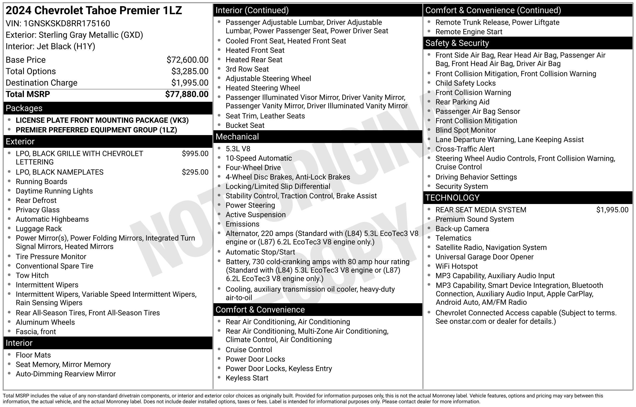 2024 Chevrolet Tahoe Premier