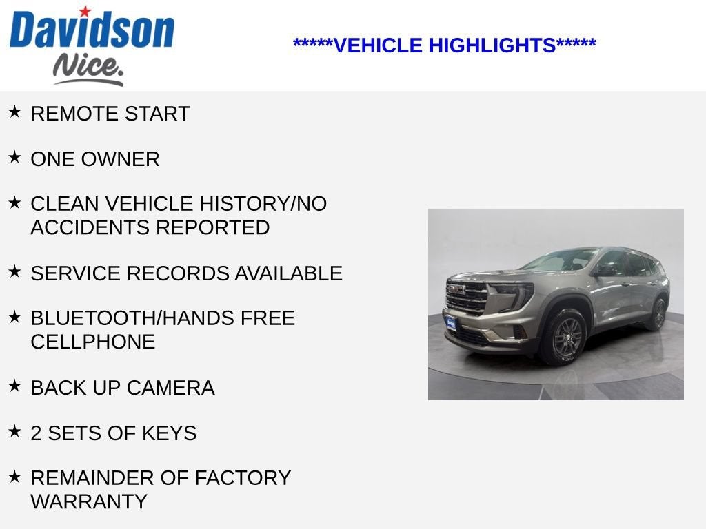 2026 GMC Acadia Elevation