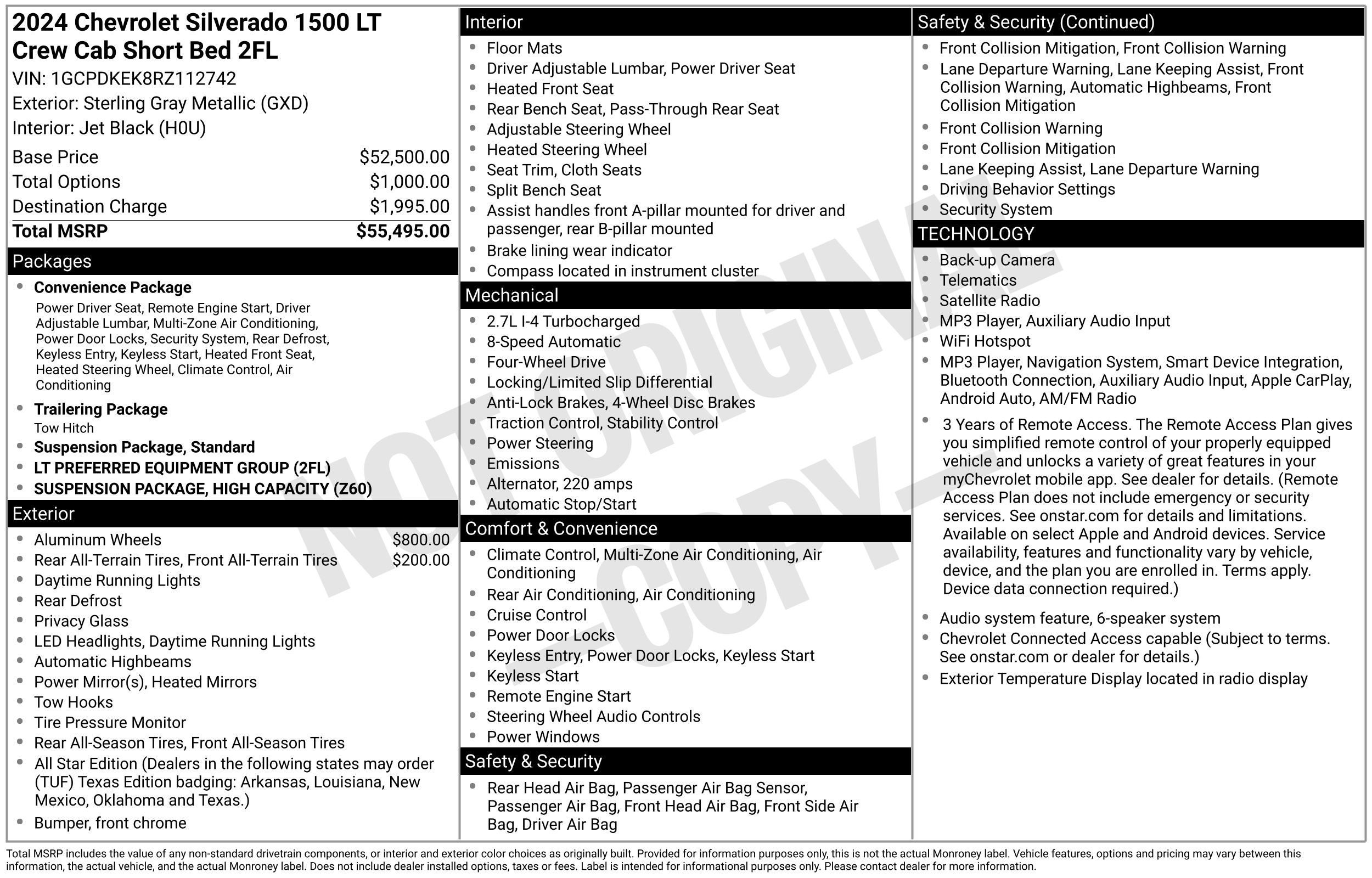 2024 Chevrolet Silverado 1500 LT (2FL)