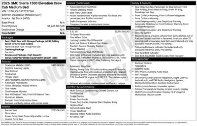 2026 GMC Sierra 1500 Elevation