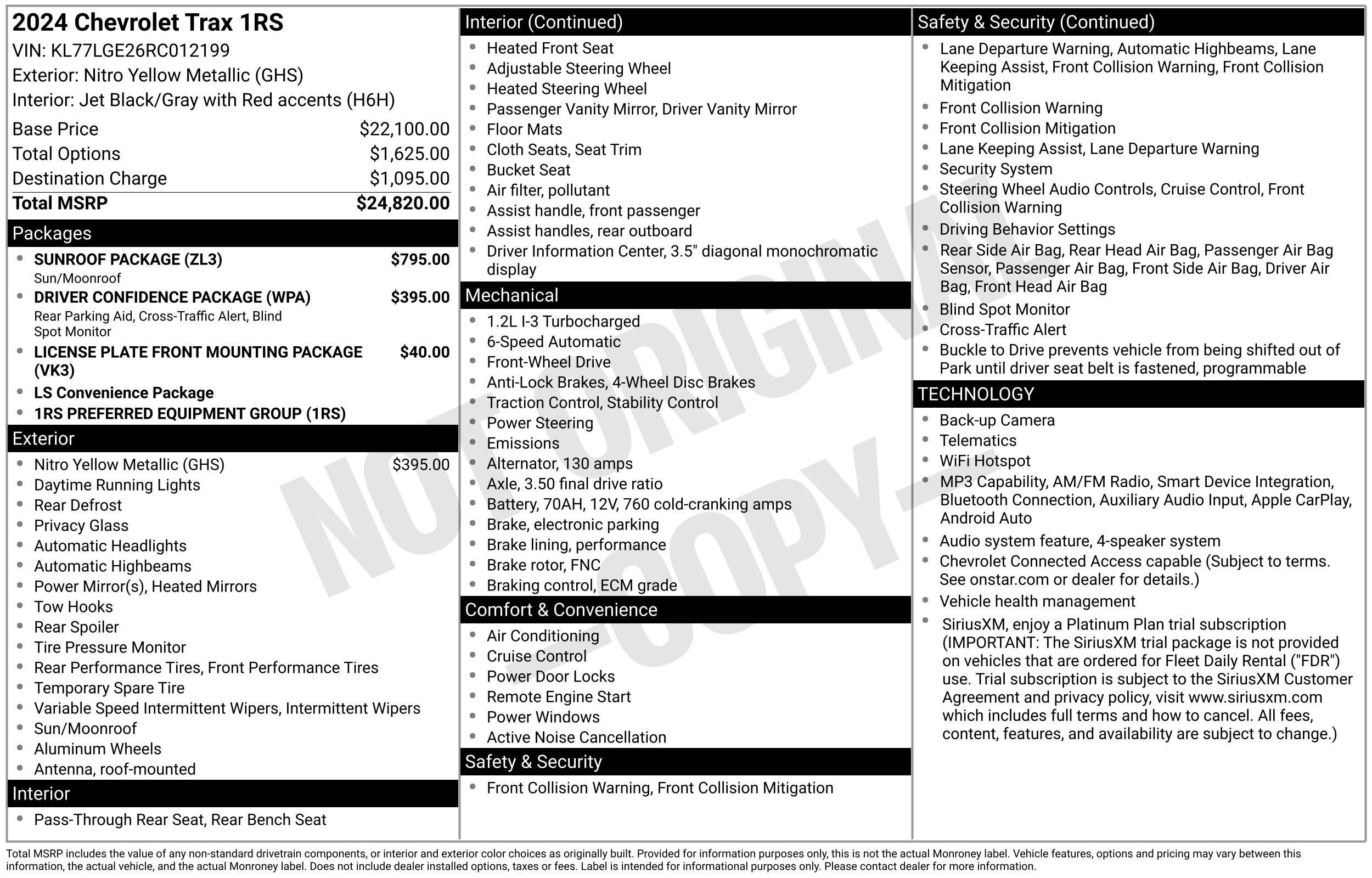 2024 Chevrolet Trax 1RS