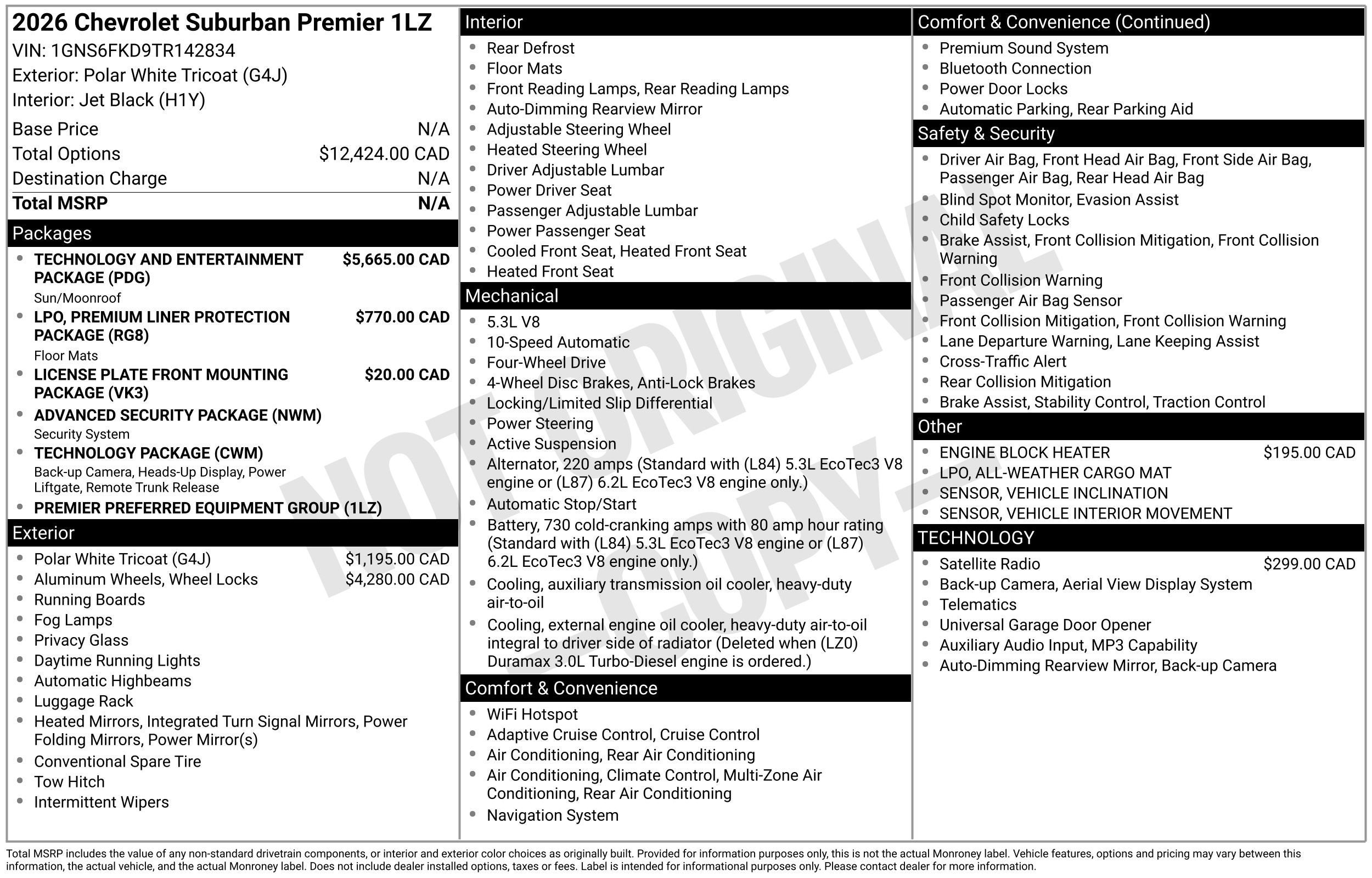 2026 Chevrolet Suburban Premier